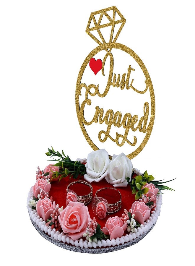 THE BRIDE MADE engagement ring platter Tray for ceremony | Elegant Ring Plate Holder for Bride and Groom | Decoration Platter for Proposal, Wedding Rituals & ring platter tray ceremony plate for gift - Image 2